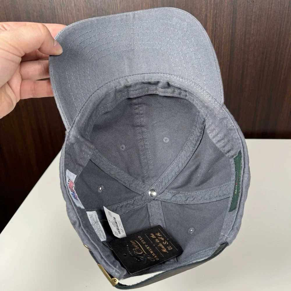 J Crew Made in the USA Garment Dyed Twill Baseball Cap Hat Gray - NEW